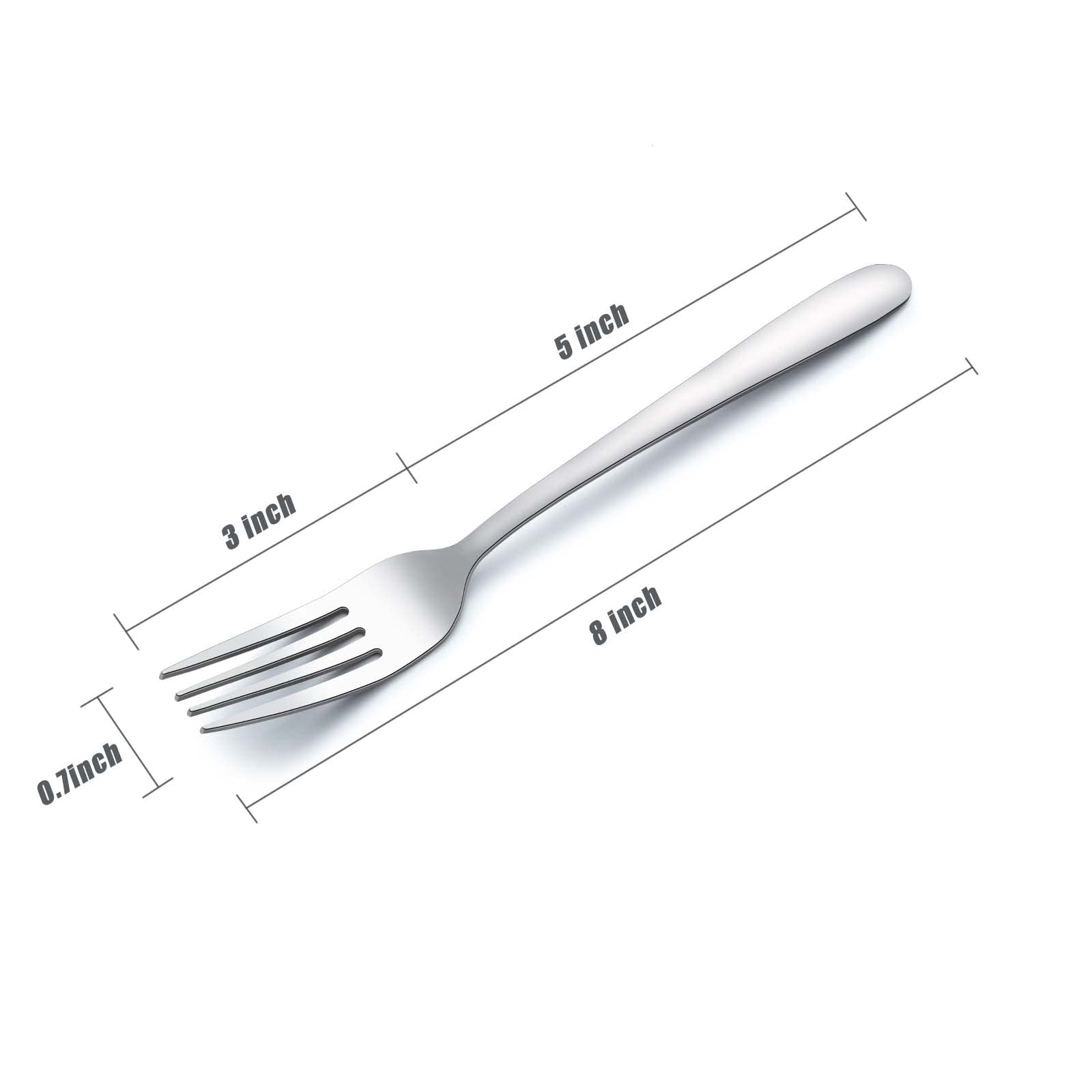 Gymdin 24 Pieces Dinner Forks  Forks Silverware(8 inches)  Silverware Forks  Food Grade Stainless Steel Flatware Forks  Mirror Polished & Dishwasher Safe  Using for Home  Restaurant or Kitchen